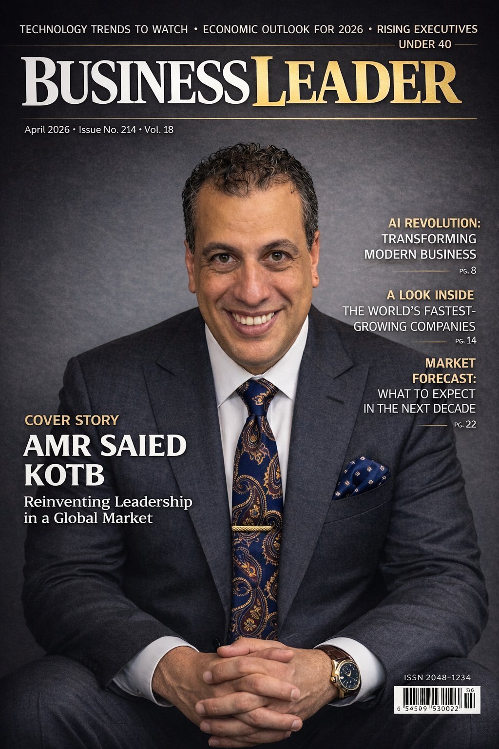 AMR SAIED KOTB — Business Leader Magazine Cover